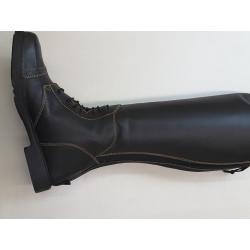 TuffRider Women's Natasha Leather Field Boots, Black/Light Tan, 11 Wide