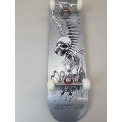 Mammy Gol Black Skateboard, With Skeleton On the Back