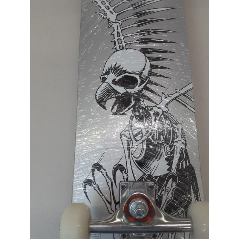 Mammy Gol Black Skateboard, With Skeleton On the Back