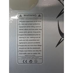 Mammy Gol Black Skateboard, With Skeleton On the Back