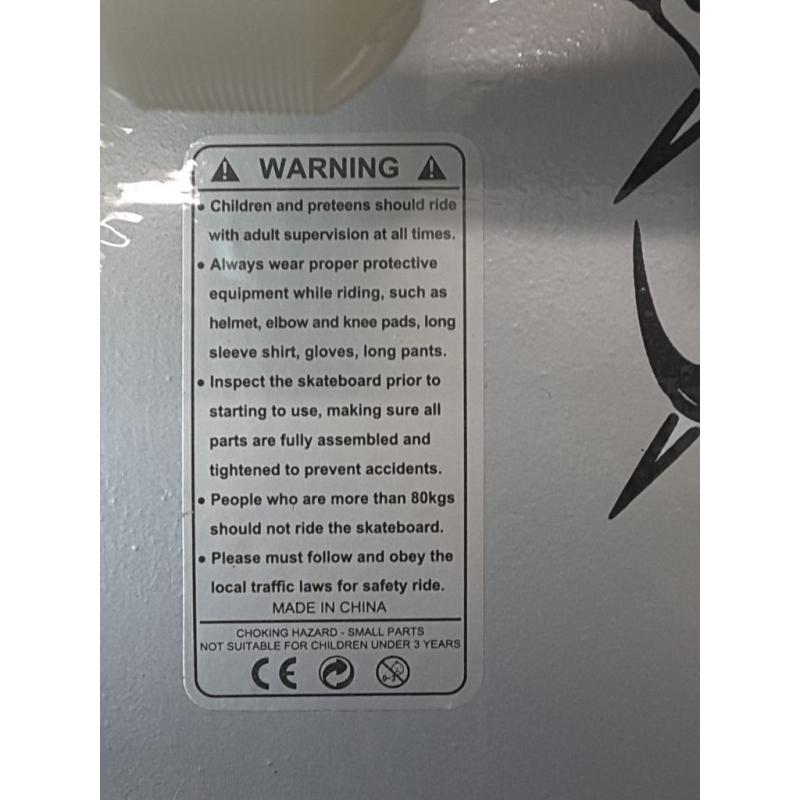 Mammy Gol Black Skateboard, With Skeleton On the Back