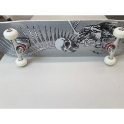 Mammy Gol Black Skateboard, With Skeleton On the Back
