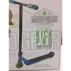 Madd Gear MGP Action Sports Kick Pro Scooter, Blue/Green