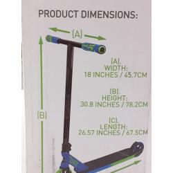 Madd Gear MGP Action Sports Kick Pro Scooter, Blue/Green
