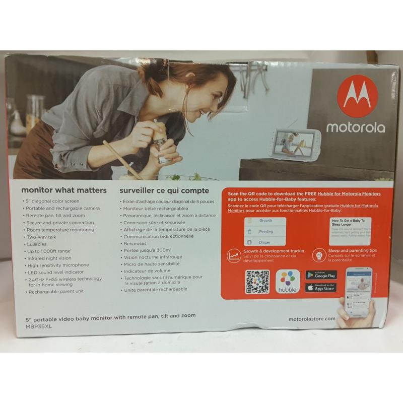 Motorola Baby Bundle: 5 Portable Video Baby Monitor and Smart Ear Thermometer