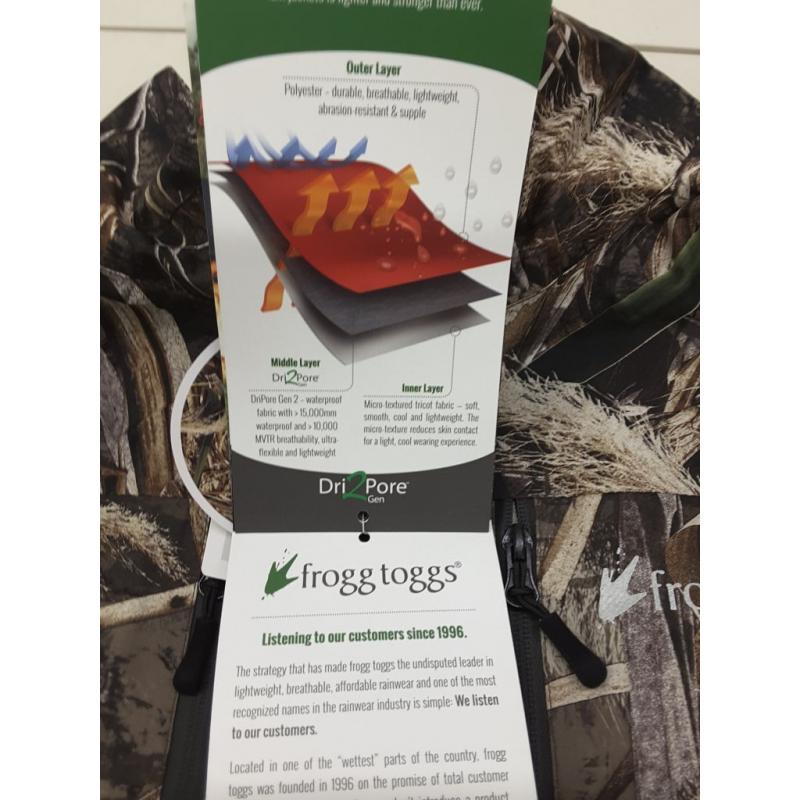 Frogg Toggs Pilot II Guide Rain Jacket Size Small