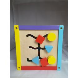 Toddler Essential Wooden 6-in-1 Play Cube Activity Center - 8
