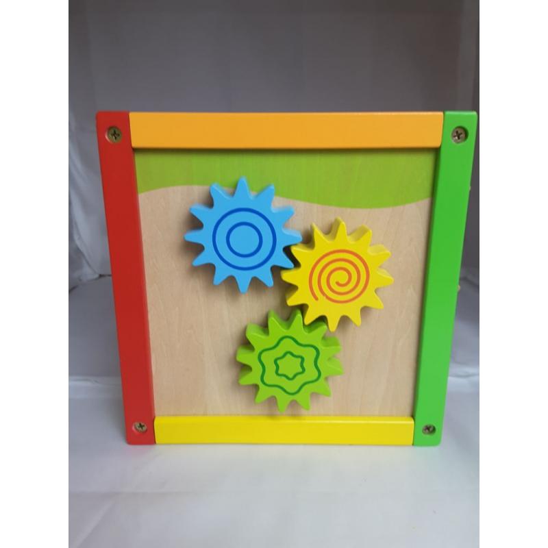 Toddler Essential Wooden 6-in-1 Play Cube Activity Center - 8