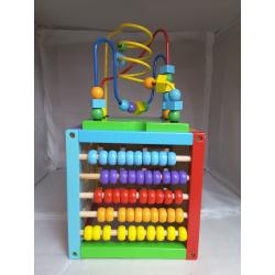 Toddler Essential Wooden 6-in-1 Play Cube Activity Center - 8