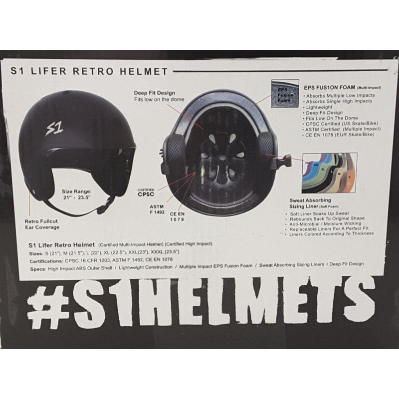 S-ONE Retro Lifer CPSC - Multi-Impact Helmet -White Gloss - X-Large (22.5)