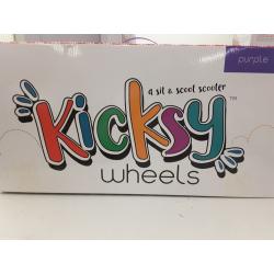 KicksyWheels Scooter for Kids with Folding Seat and Light Up Wheels