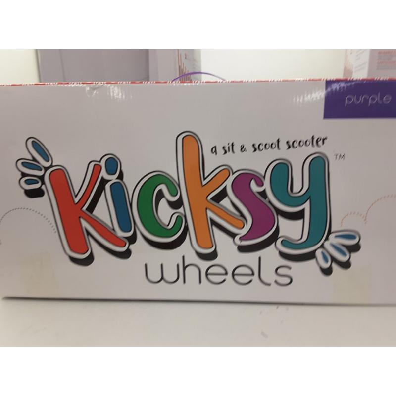 KicksyWheels Scooter for Kids with Folding Seat and Light Up Wheels