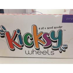 KicksyWheels Scooter for Kids with Folding Seat and Light Up Wheels