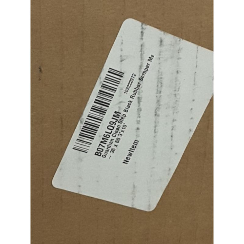 Guardian Clean Step Black Rubber Scraper Mat - 116.5 x 33.5