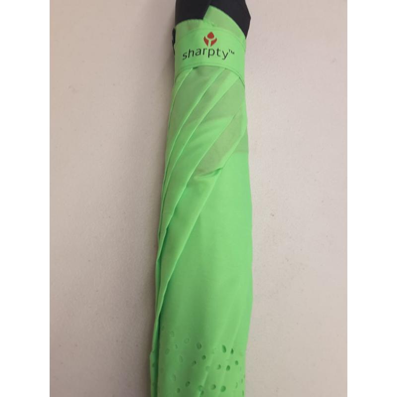 Sharpty Inverted Umbrella, Umbrella Windproof, Reverse Umbrella, Umbrellas for Women with UV Protection, Upside Down Umbrella With C-Shaped Handle (Black-Green)
