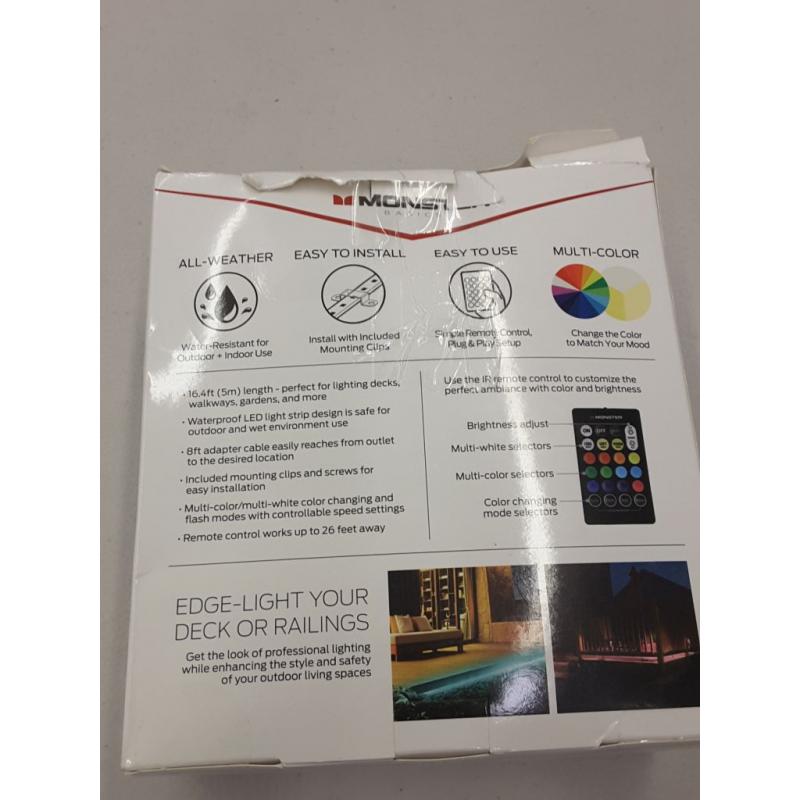 Monster Multi-Color Multi-White Outdoor LED Light Strip with Remote – 16.4ft/5m