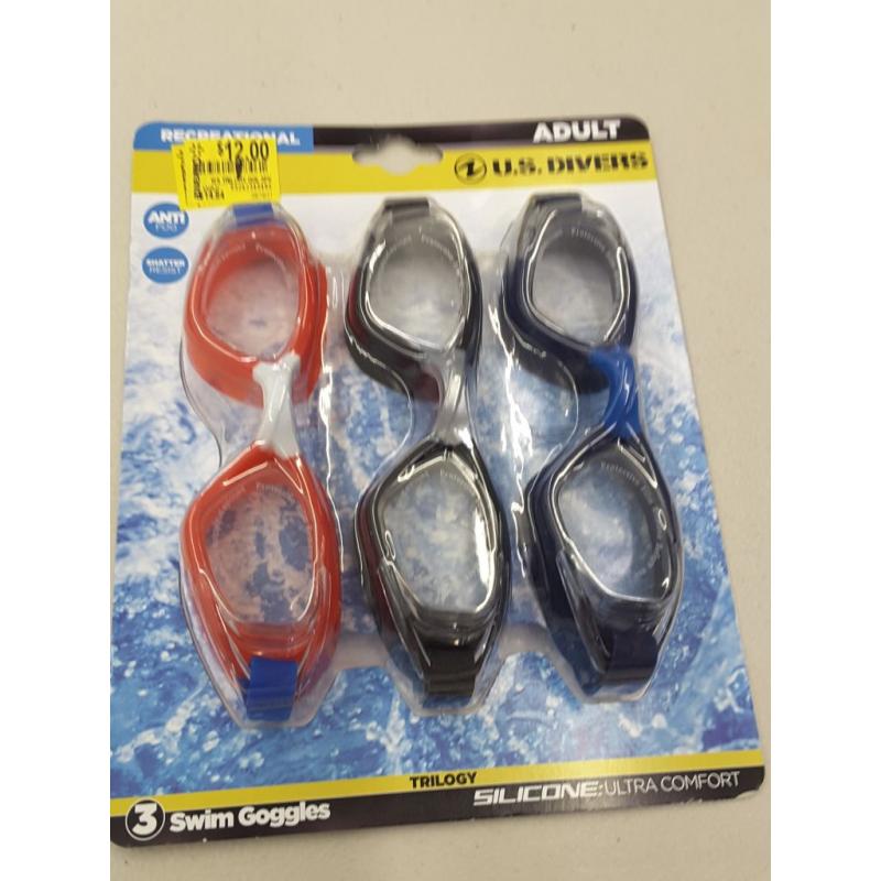 U.S. Divers Trilogy Swim Goggles, 3 Count