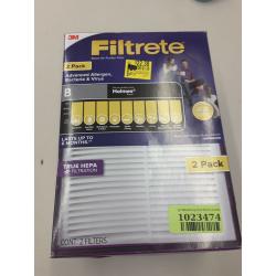 Filtrete Allergen, Bacteria & Virus True HEPA Room Air Purifier Filter, Replaces Size B Filters, 2 Pack