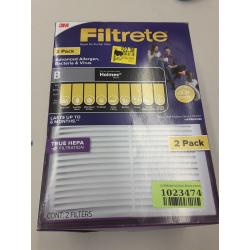 Filtrete Allergen, Bacteria & Virus True HEPA Room Air Purifier Filter, Replaces Size B Filters, 2 Pack