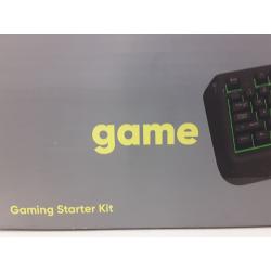 4-PC Gaming Starter Kit with LED Keyboard, Programmable Mouse, Over-ear Headset w/mic and Mouse Pad