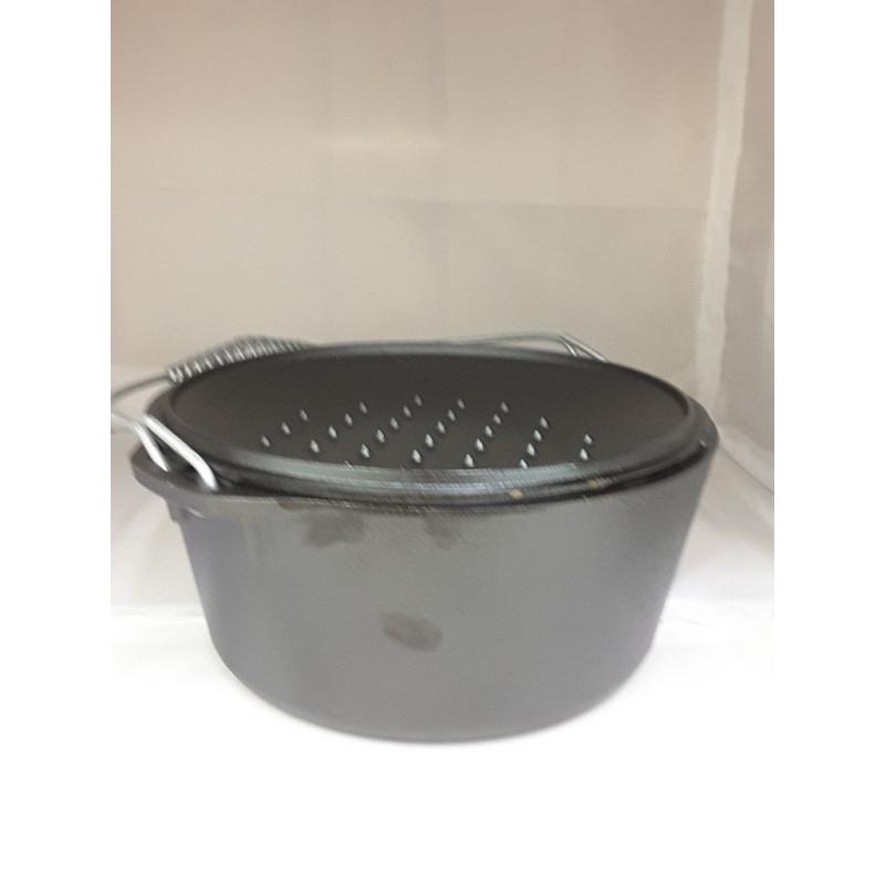 Lodge 5 Quart Spiral Bail Handle Cast Iron Dutch Oven