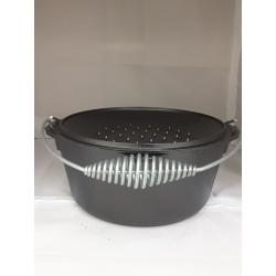 Lodge 5 Quart Spiral Bail Handle Cast Iron Dutch Oven