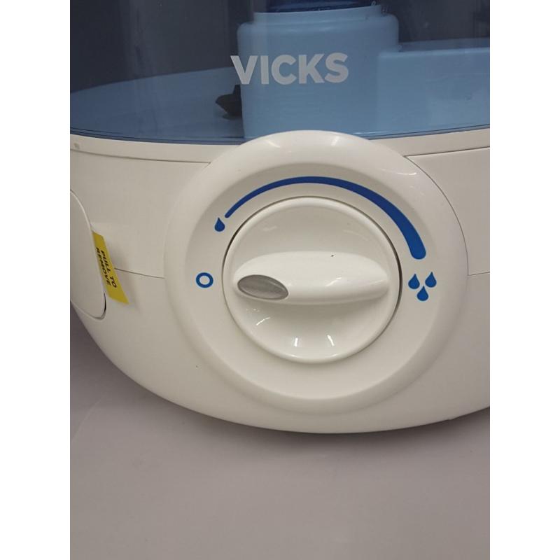 Vicks Filter-Free Ultrasonic Visible Cool Mist Humidifier for Medium Rooms, 1.2 Gallon With Auto Shut-Off, 30 Hours of Moisturized Air, Use With Menthol Scented Vicks VapoPads