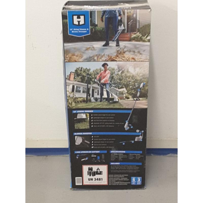HART 40-Volt Cordless 12-inch String Trimmer and Blower Combo