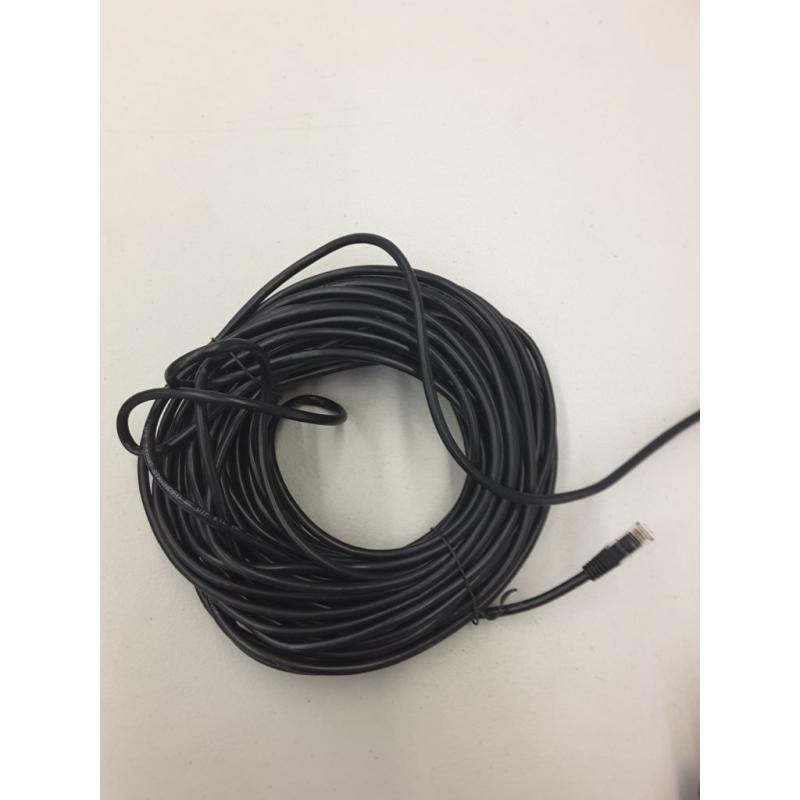 Cat6 Ethernet Cable, Network Internet Stranded Cord, 50', Black