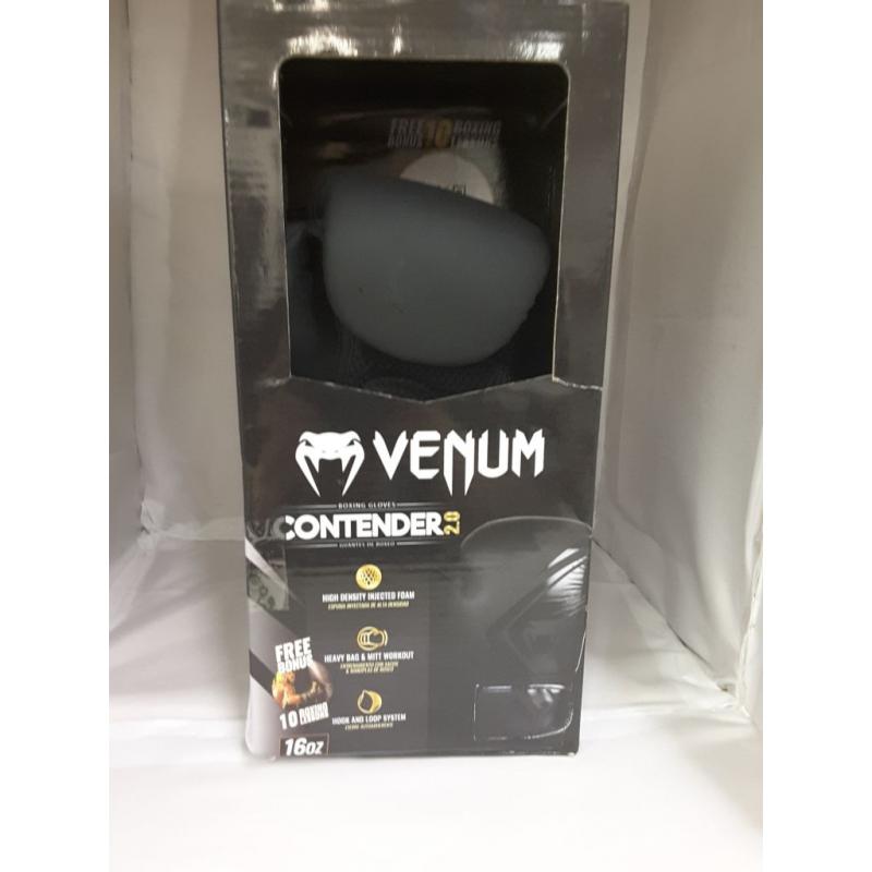 Venum boxing cloves, conditioner 2.0, high density injected foam, heavy bag and mitt workout, hook and loop system, size 16oz, color black