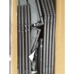 4 Packs Outdoor Wicker Barstool Patio Rattan Furniture with Cushions in Black