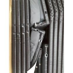 4 Packs Outdoor Wicker Barstool Patio Rattan Furniture with Cushions in Black