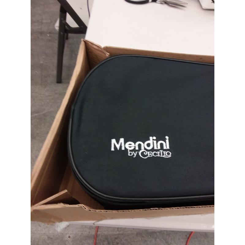 Mendini By Cecilio Violin For Kids & Adults - 4/4 MV White