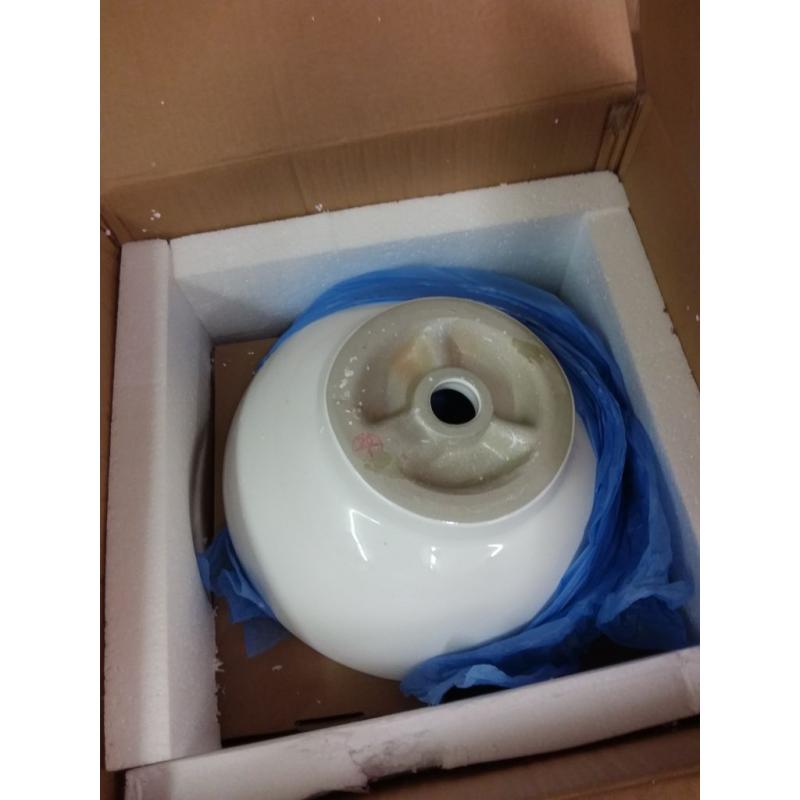 Round Bathroom Vessel Sink with Overflow and Faucet Combo- VASOYO 16