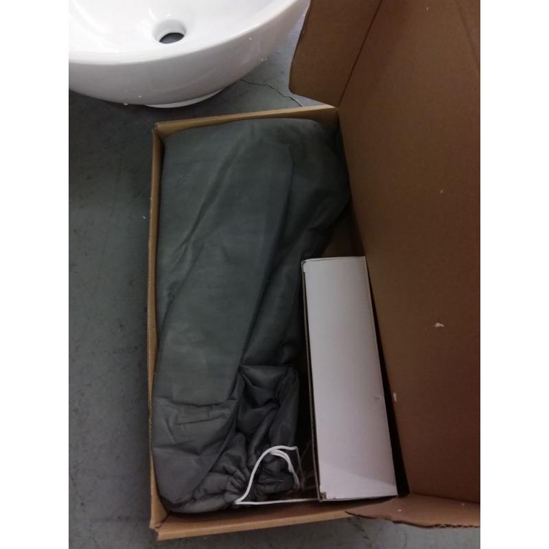 Round Bathroom Vessel Sink with Overflow and Faucet Combo- VASOYO 16