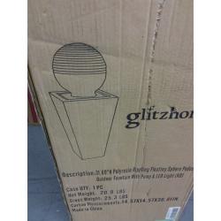 Glitzhome Polyresin Rippling Floating Sphere