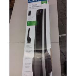 Lasko 38 Hybrid Tower Fan with Remote Control, T38415, Black/Silver