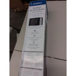 Lasko 38 Hybrid Tower Fan with Remote Control, T38415, Black/Silver