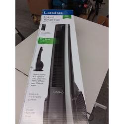 Lasko 38 Hybrid Tower Fan with Remote Control, T38415, Black/Silver