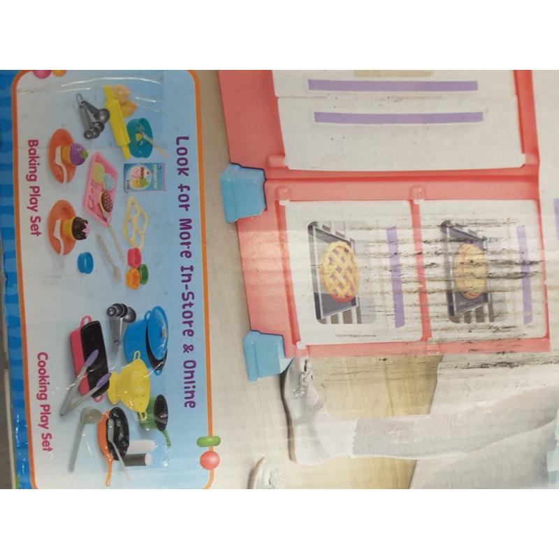 Spark create imagine kitchen play set, over 25 inches of play surface, play accessories included