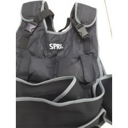 Spri 20lb weighted vest, black.