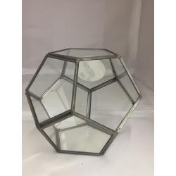 Better Homes & Gardens Geo Metal and Glass Terrarium, 6 in L x 6 in W x 5