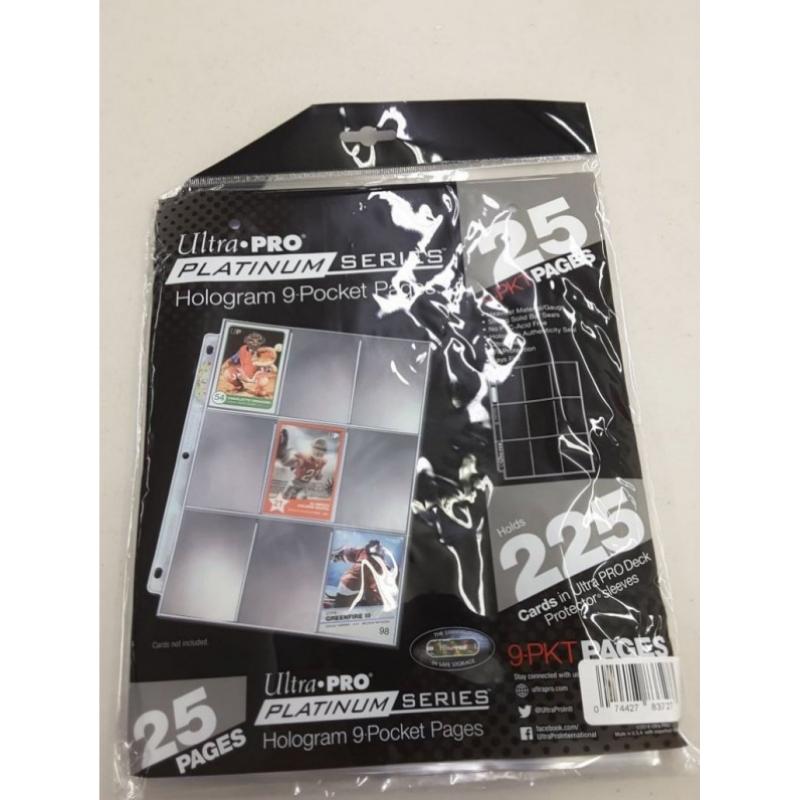 Ultra Pro Platinum Series Hologram 9 Pocket Pages 25 Pages