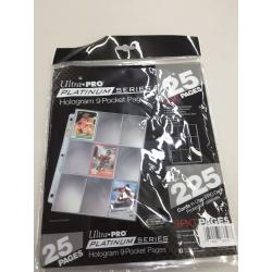 Ultra Pro Platinum Series Hologram 9 Pocket Pages 25 Pages