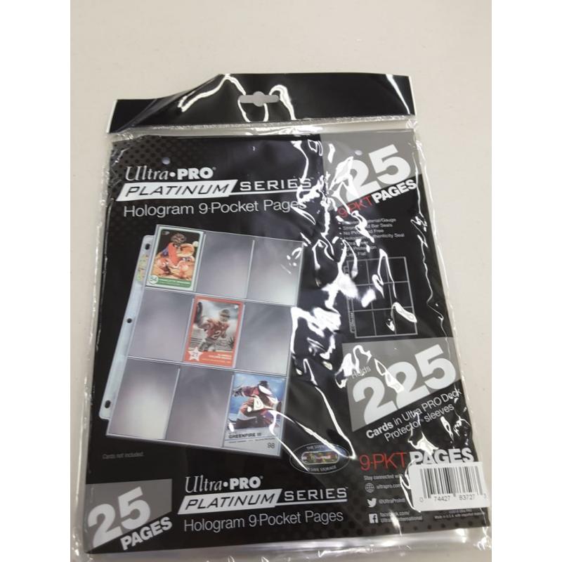 Ultra Pro Platinum Series Hologram 9 Pocket Pages 25 Pages