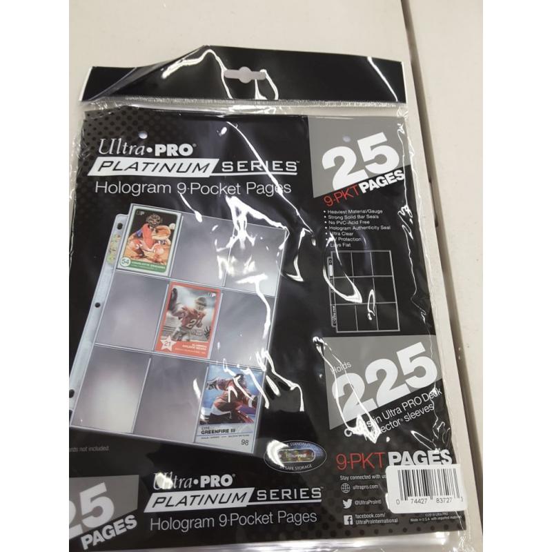 Ultra Pro Platinum Series Hologram 9 Pocket Pages 25 Pages