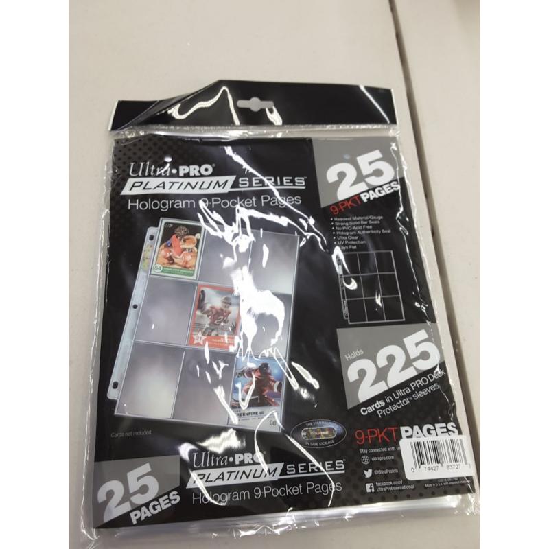 Ultra Pro Platinum Series Hologram 9 Pocket Pages 25 Pages