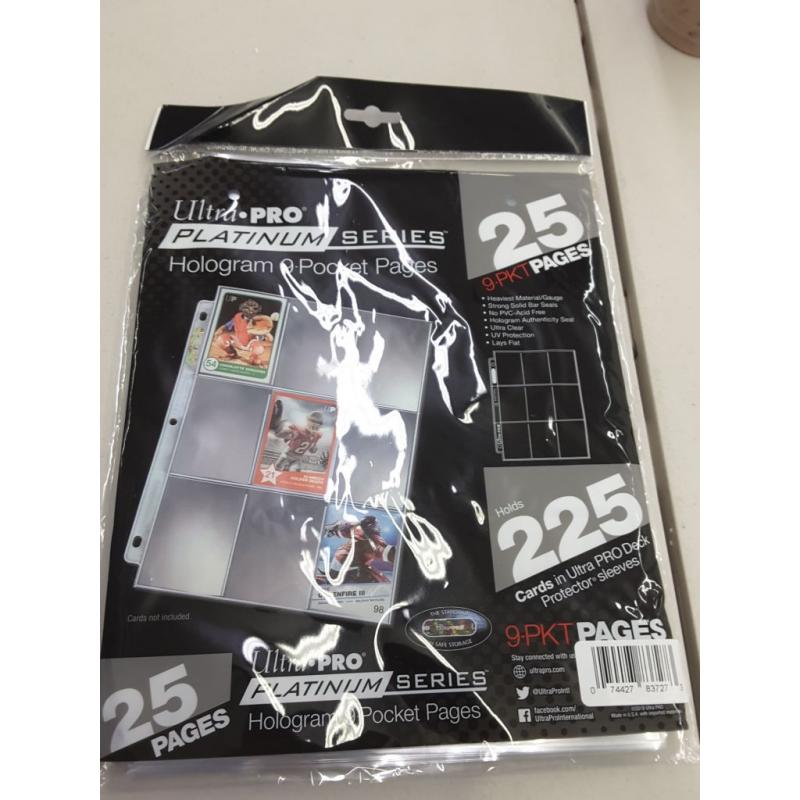 Ultra Pro Platinum Series Hologram 9 Pocket Pages 25 Pages