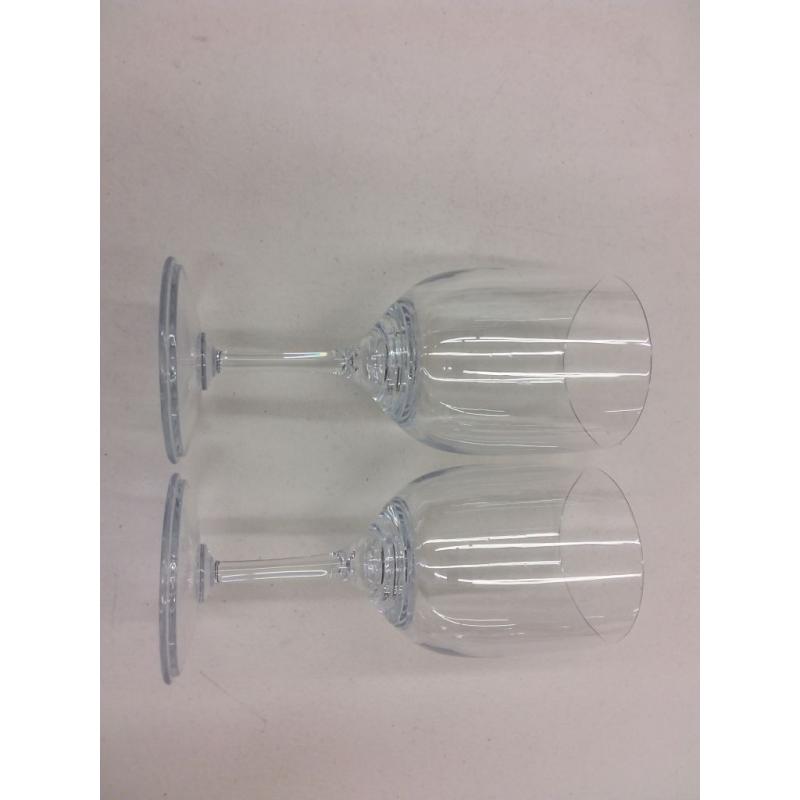 MainStays 2 Count Plastic wine glasses with detachable stem