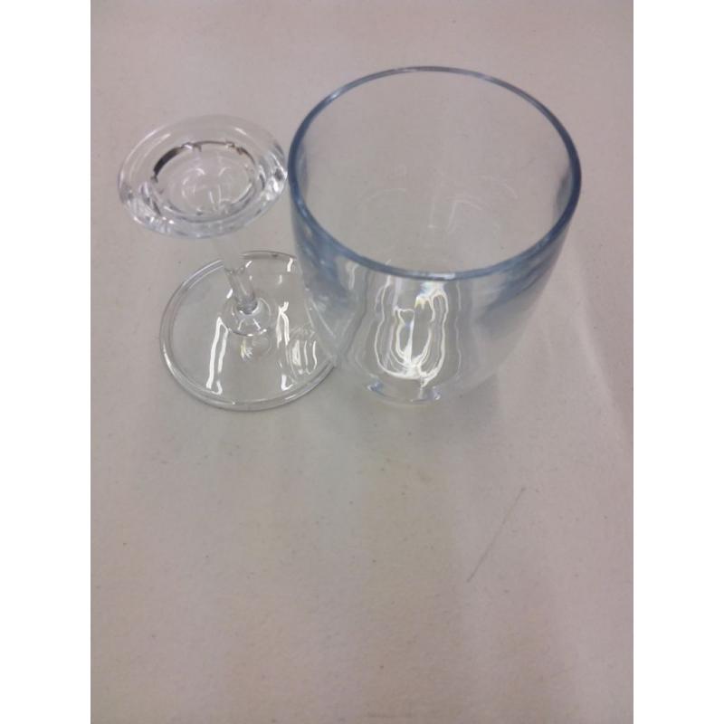 MainStays 2 Count Plastic wine glasses with detachable stem